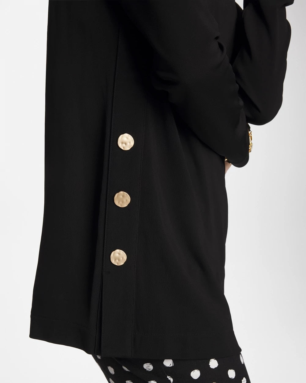 Chico's Matte Jersey Button Tunic