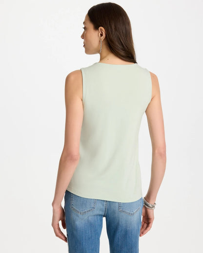 Chico's Mermaid Sequin Mesh Crochet Tank