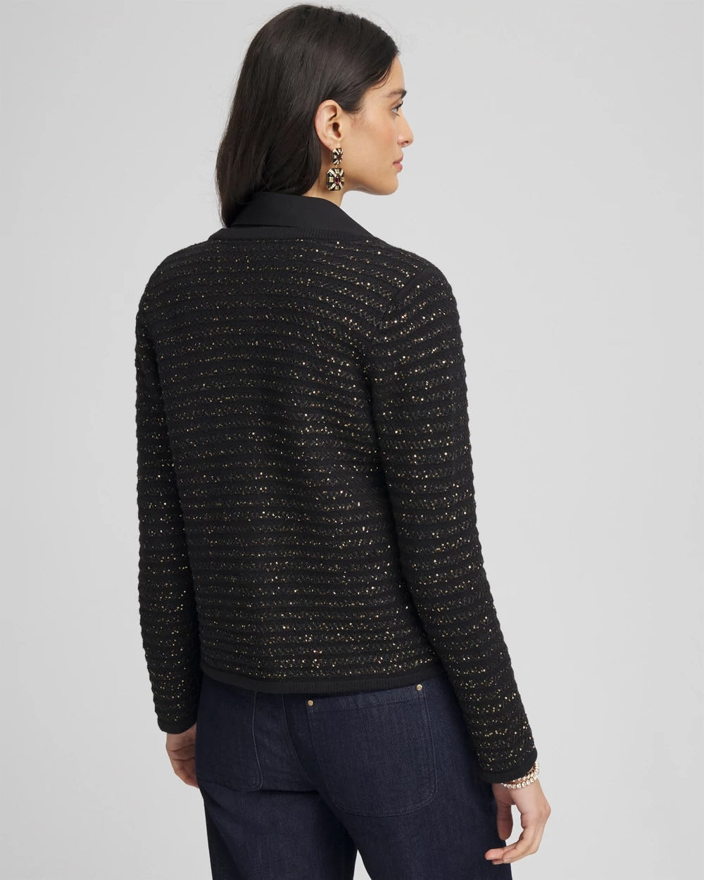 Chico's Shine Cropped Cardigan