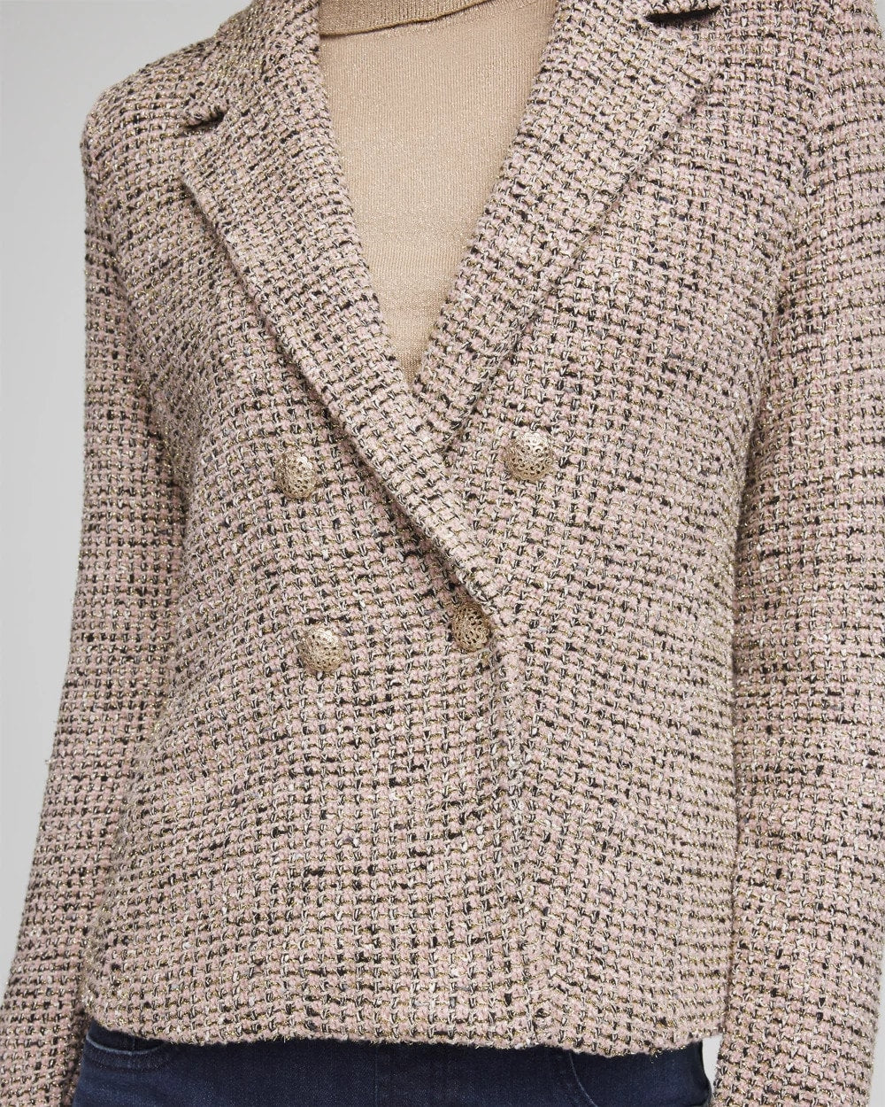 Chico's Double Breasted Tweed Blazer