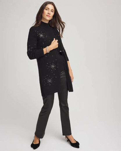 Chico's Rhinestone Embellished Cardigan