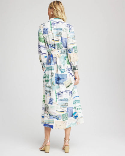 Chico's Port Call Maxi Shirtdress