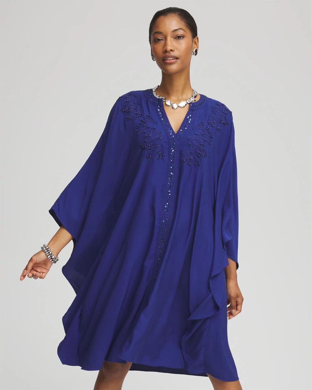 Chico's Embellished Kaftan Dress