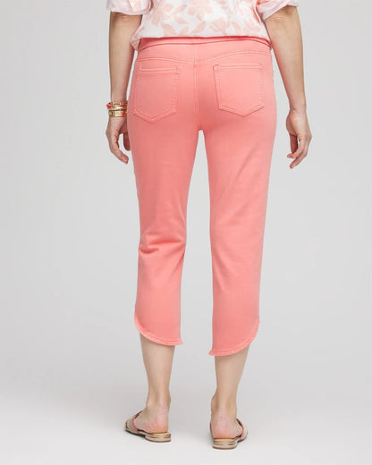 Chico's Pull-On Dolphin-Hemmed Capri Jeans