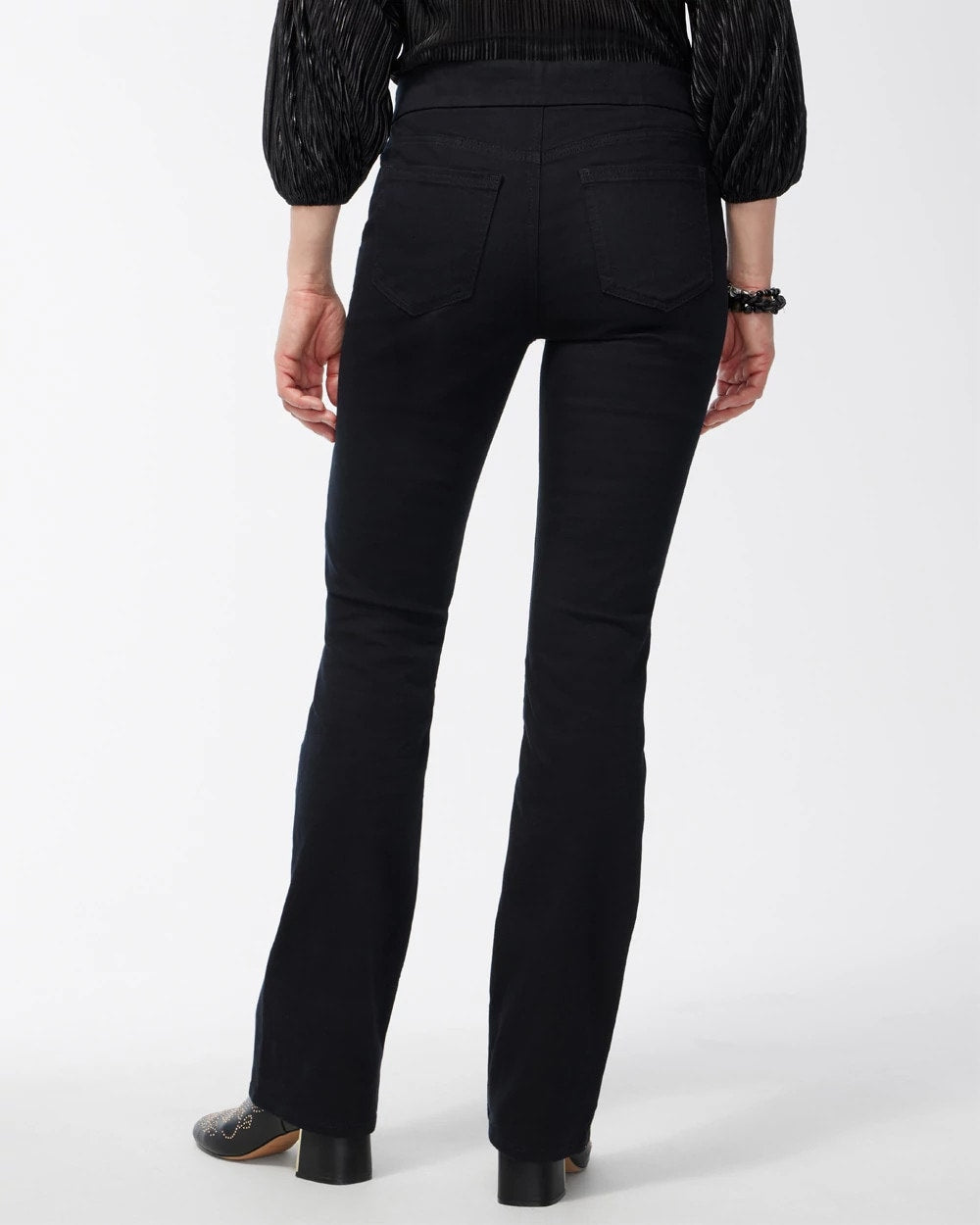 Chico's Black Pull-on Bootcut Jeggings