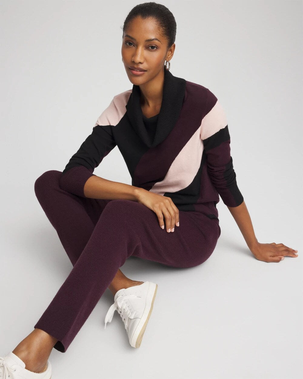 Chico's Zenergy® Luxe Intarsia Cowlneck Top