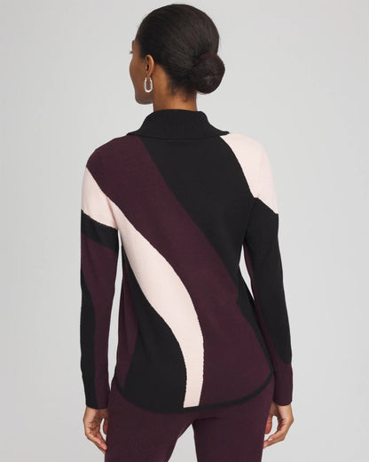 Chico's Zenergy® Luxe Intarsia Cowlneck Top