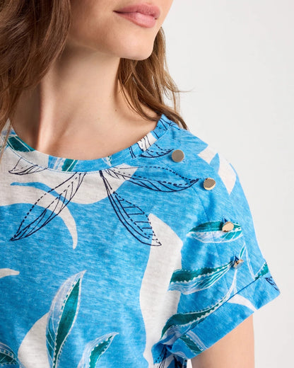 Chico's Printed Linen Button Tunic