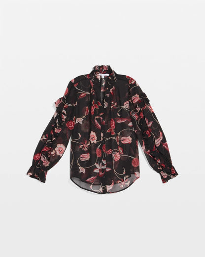 Chico's Georgette Celtic Blooms Blouse