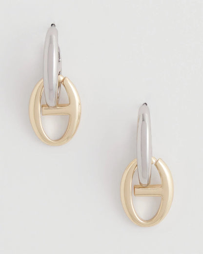 Chico's Mixed Metal Link Earrings