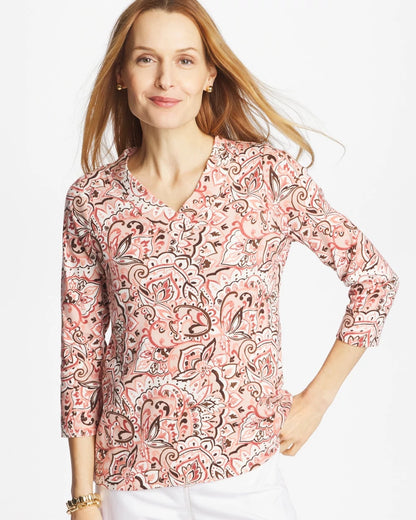 Chico's Pima 3/4 Sleeve Tee