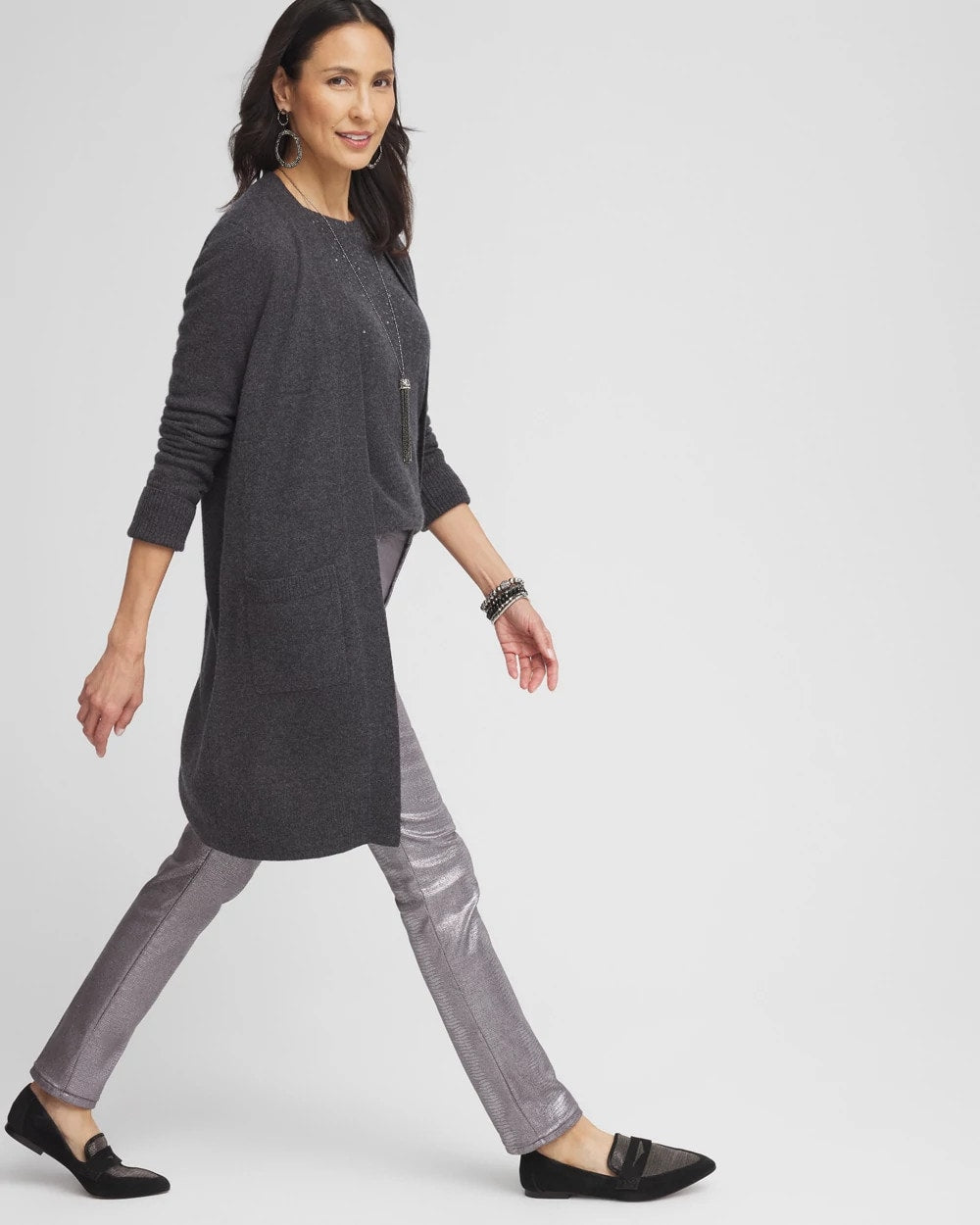 Chico's Cashmere Duster Cardigan