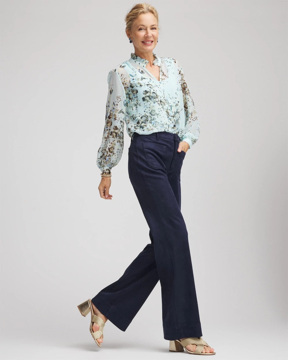 Chico's Faux Suede Bootcut Ankle Pants