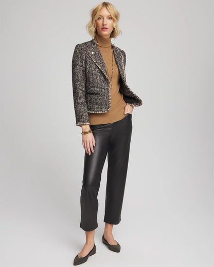 Chico's Tweed Mix Moto Jacket