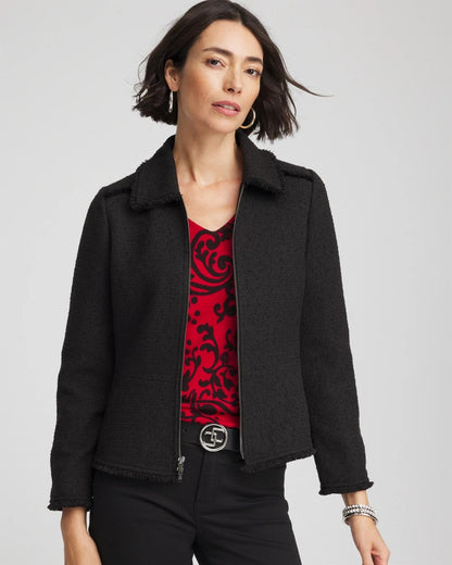 Chico's Bouclé Peplum Jacket