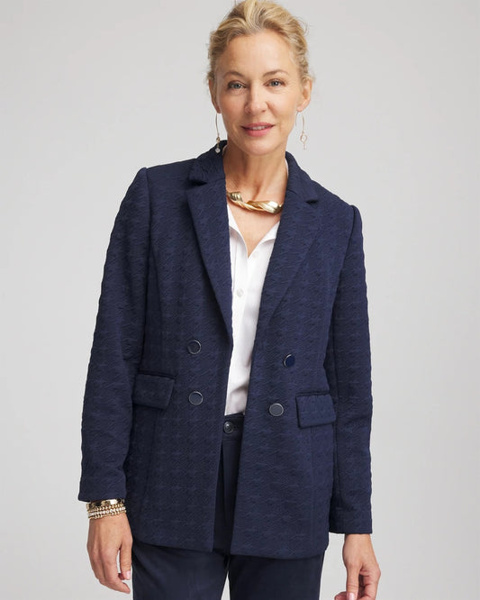 Chico's Textured Single-Breasted Knit Blazer