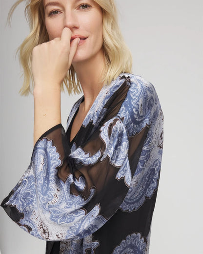 Chico's Travelers™ Collection Paisley Burnout Jacket