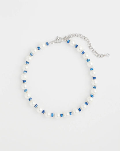 Chico's Short Pearl Blue Necklace