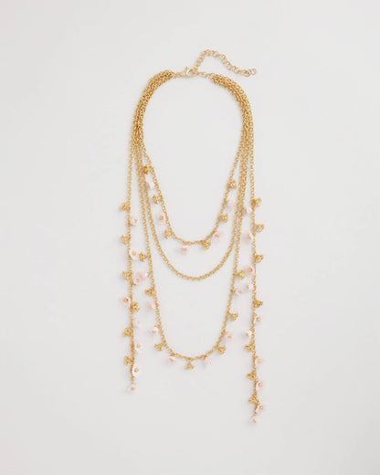 Chico's Pink Multi-Layer Necklace