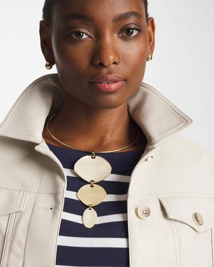 Chico's Linear Reversible Pendant Necklace